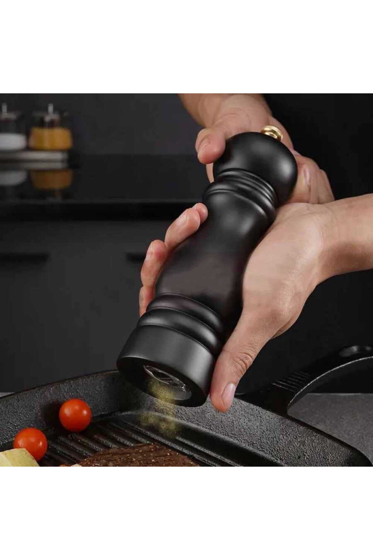 Ahşap Tuz/Biber Değirmeni Seramik 21 Cm (DCB-21)