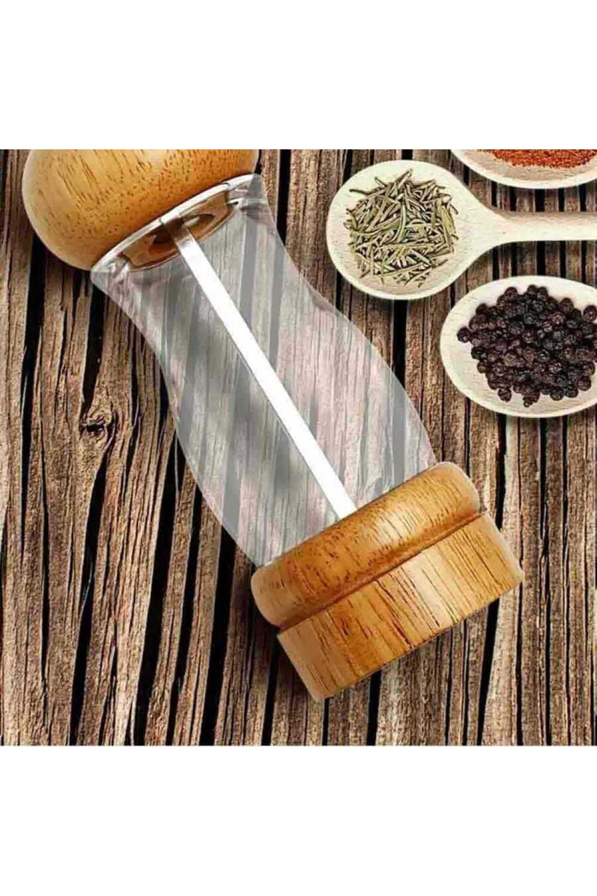 Akrilik Ahşap Biber Değirmeni Çelik 16 Cm (DCAA-160)
