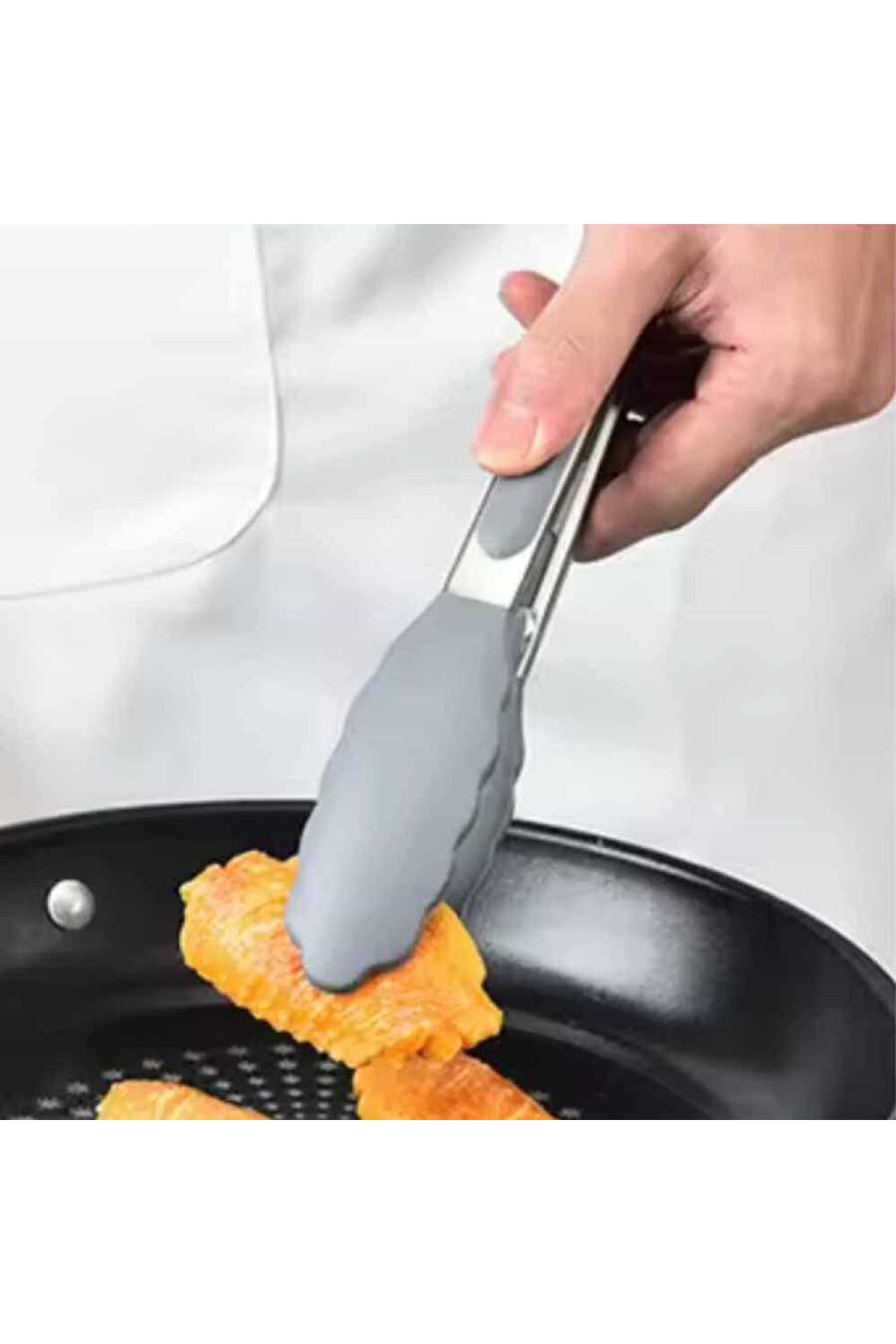 Barbekü Maşası Silikon 25 Cm Gri (BMG-25)