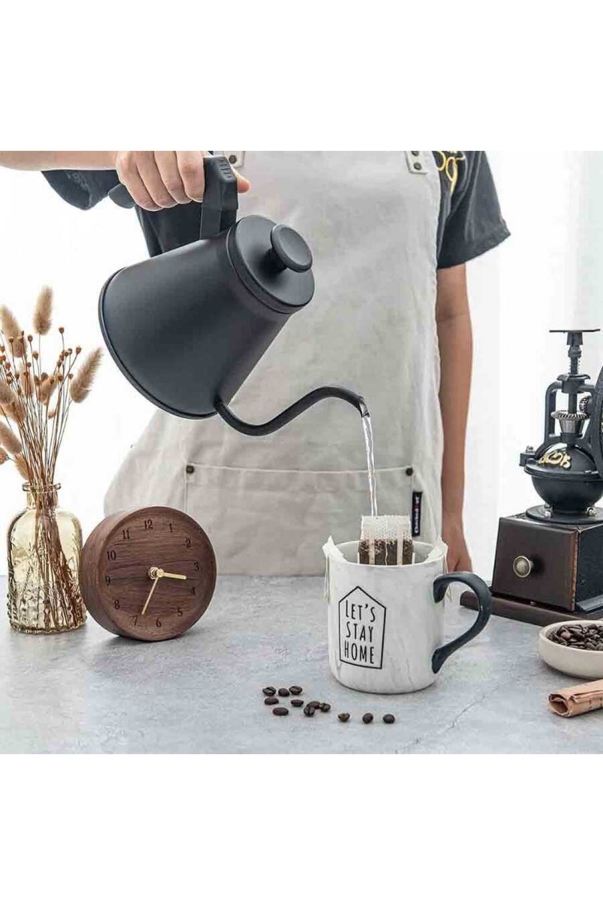 Barista Kettle - Slim Siyah 1200 Ml (BKS-12)