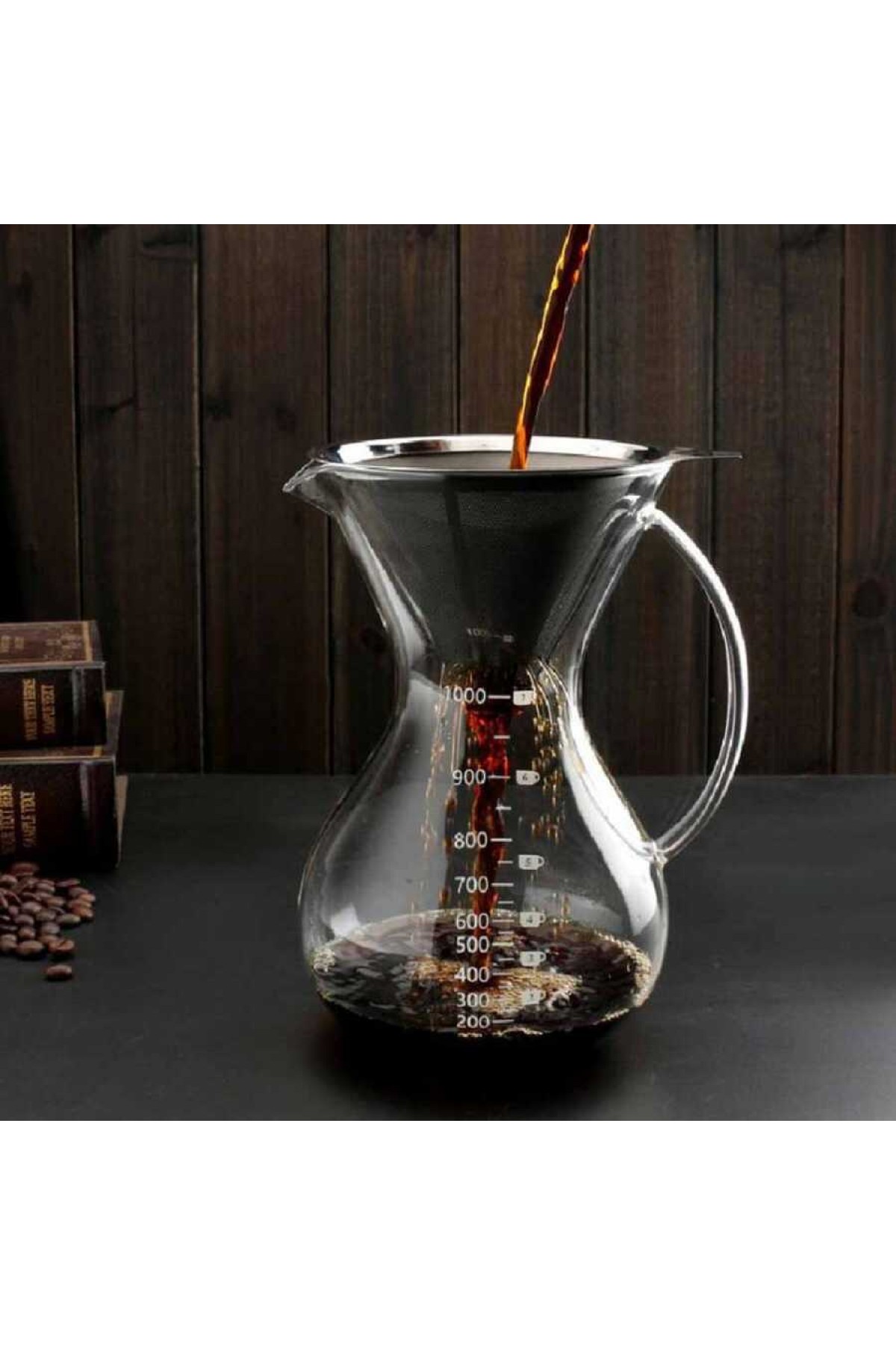 Cam Kahve Demleme Filtreli 1000 Ml (CK-1000)