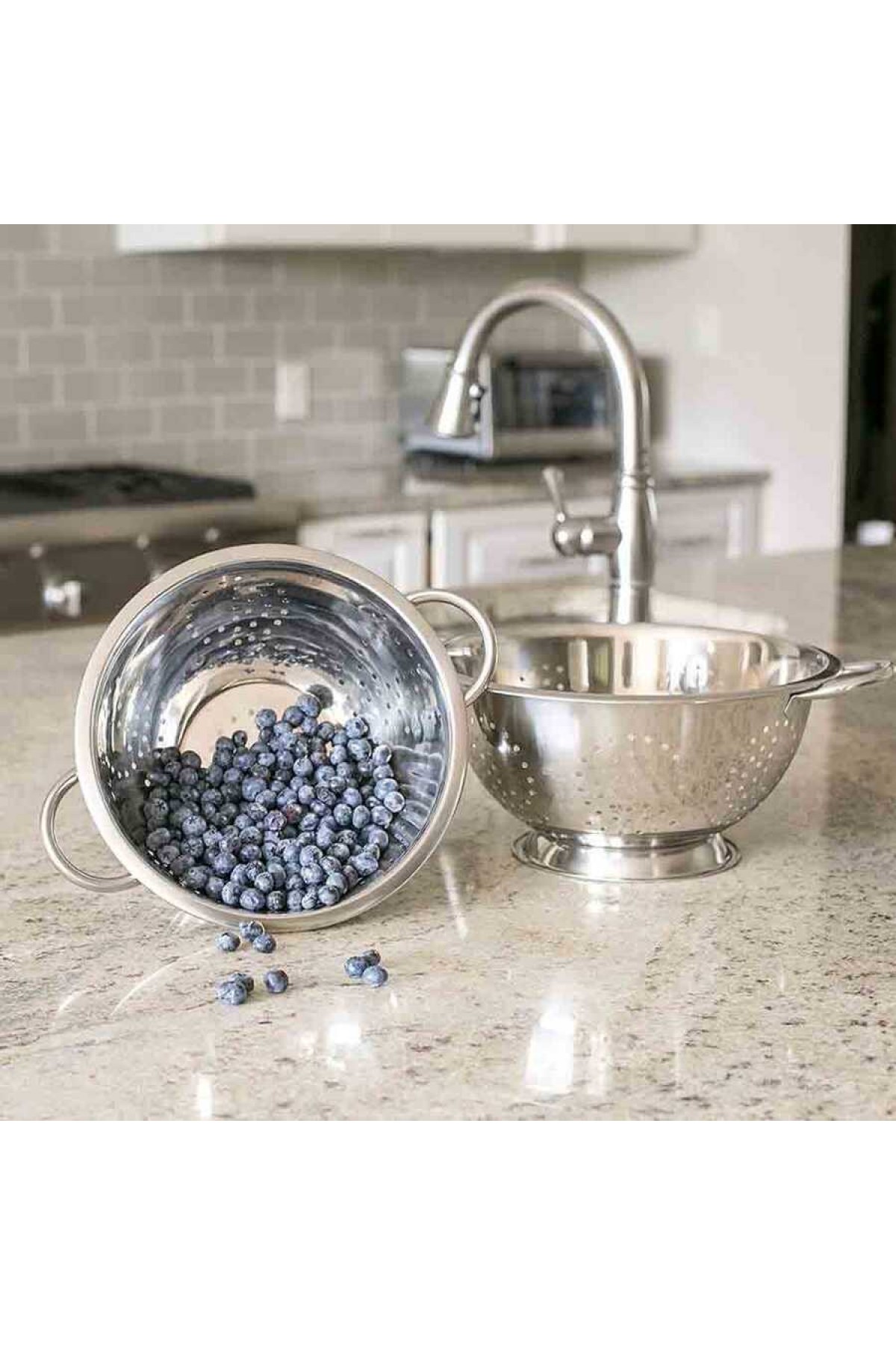 Makarna Süzgeci Çelik - 30 Cm (MS-30)