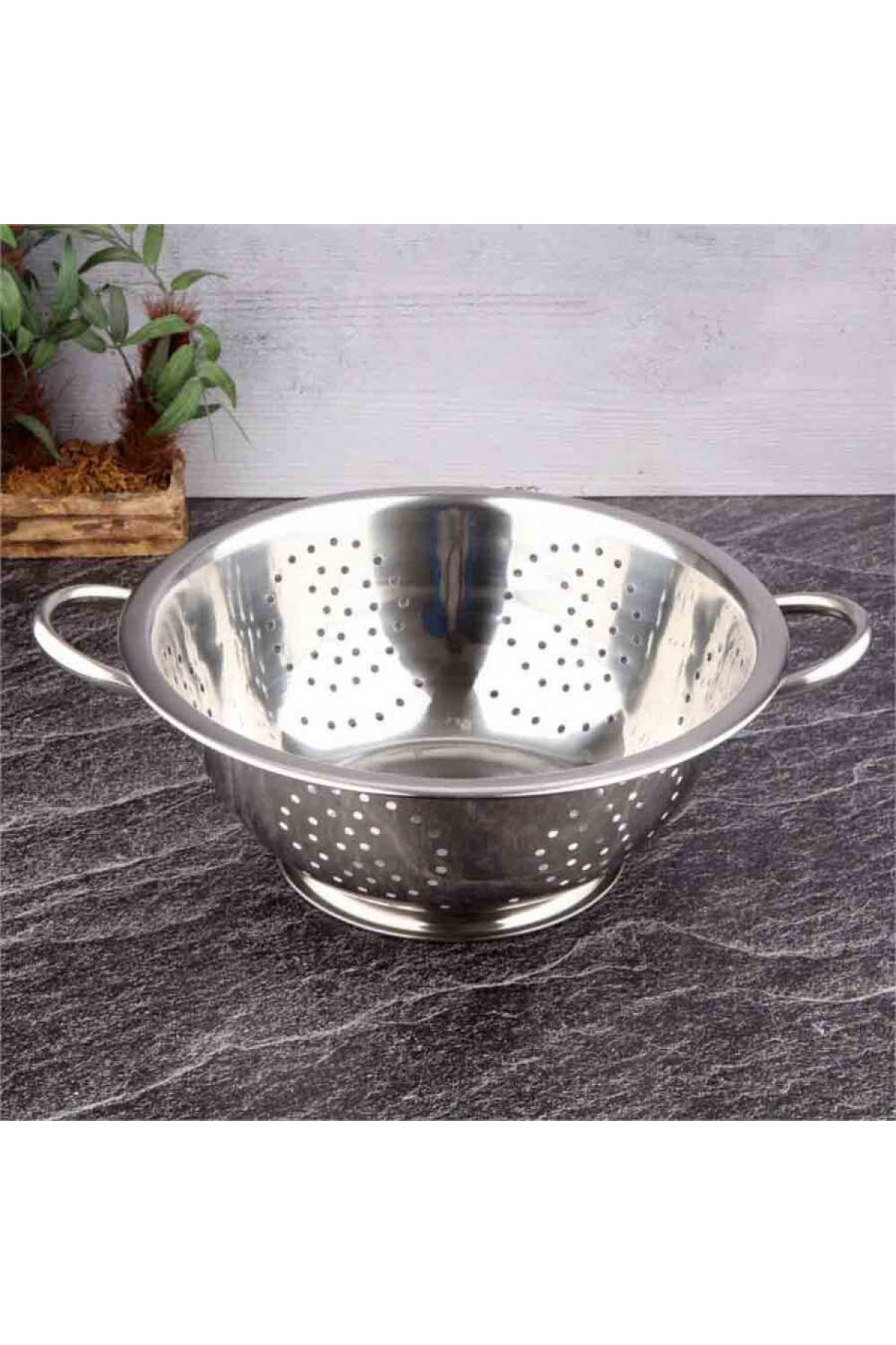 Makarna Süzgeci Çelik - 30 Cm (MS-30)