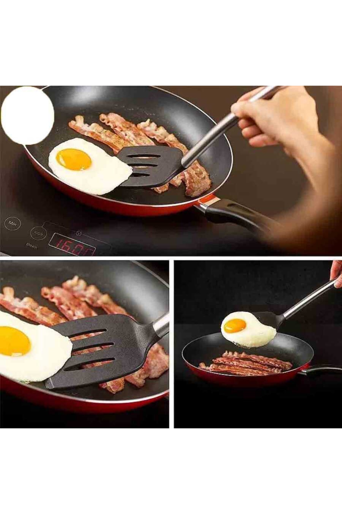 Silikon Spatula Siyah (SS-35S)